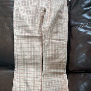 PaigeColette plaid flared jeans size 29!
